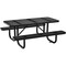 Global Industrial Rectangle Picnic Table, Black, Perforated Metal, 72 in L 694553BK - alternate 6